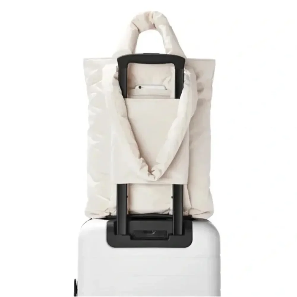 Dagne Dover Jemi Cargo Tote – Moonbeam | Puffer Style Travel Tote